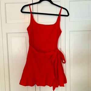Red Wrap Minidress